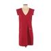 Pre-Owned Nicole Miller Collection Women's Size S Red V-Neck Dress
