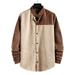 Follure Men's Fashion Jacket Corduroy Shirt Button Top Long Sleeve Casual Shirt T-shirt