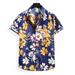 Follure Men's Summer Fashion Casual Hawaiian Flower Shirt T-shirt Short Sleeve