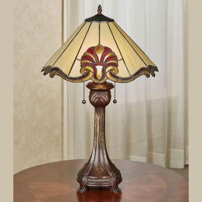 Blythe Stained Glass Table Lamp Ruby , Ruby