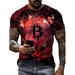 UKAP Slim Fit Short Sleeve Shirts for Men Bitcoin T-shirt Fashion Cryptocurrency Muscle Workout Athletics Tee Tops