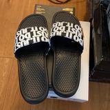 Nike Shoes | Brand New Size 12 Benassi Jdi Print Nike Slides | Color: Black/White | Size: 12