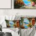 East Urban Home House Near the Sea Flowers Seas Square Pillow Cover & Insert Polyester/Polyfill blend | 16 H x 16 W x 5 D in | Wayfair