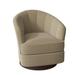 Barrel Chair - Fairfield Chair Tipsy 28.75" W Swivel Barrel Chair Fabric in White/Brown | 30.25 H x 28.75 W x 31 D in | Wayfair