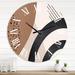 East Urban Home Abstract Shapes in Terracotta & Ivory Shapes III - Modern wall clock Metal in Black/Brown | 29 H x 29 W x 1 D in | Wayfair