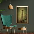 East Urban Home Fall Season of Falling Leaves from Tree Branches Theme Paris City - Picture Frame Photograph Print on Fabric Fabric in Green | Wayfair