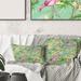 East Urban Home Tropical Foliage, Flowers w/ Flamingo V Square Pillow Cover & Insert Polyester/Polyfill blend | 16 H x 16 W x 5 D in | Wayfair