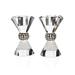 Godinger Silver Art Co Mina Candleholder Set Crystal | 3.74 H x 2.36 W x 1.97 D in | Wayfair 15668