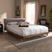 George Oliver Dawniel Tufted Low Profile Platform Bed Wood & /Upholstered/Polyester in Gray/White | 33.7 H x 58 W x 82 D in | Wayfair