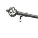 Darby Home Co Elonso Exclusive Home Torch 1" Curtain Rod & Coordinating Finial Set, Adjustable in Gray/Black | 2.6 H x 72 W x 2.6 D in | Wayfair