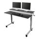 Inbox Zero Selinger Height Adjustable Standing Desk Wood/Metal in Gray/Black | 59 W x 29.5 D in | Wayfair 4589F62FFE83494598ACD243312EA414