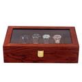 Red Barrel Studio® 12 Slots Vintage Wooden Watch Box Display Organizer Jewelry Storage Case Wood in Brown | 3.1 H x 12.2 W x 7.8 D in | Wayfair