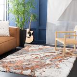 Red 108 x 2.56 in Area Rug - Wade Logan® Wojtowicz Abstract Gray/Rust Area Rug Polypropylene | 108 W x 2.56 D in | Wayfair