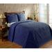 Bungalow Rose Rio Standard Cotton 116 TC Coverlet/Bedspread Set Chenille/Cotton in Blue/Navy | Queen Coverlet + 2 Standard Pillowcases | Wayfair