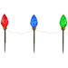 3ct Multi LEDC9 Bulb Christmas Pathway Marker Lawn Stakes 3 ft