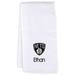 "Infant White Brooklyn Nets Personalized Burp Cloth"