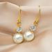 Kate Spade Jewelry | Kate Spade Earrings Gold Pearl Crystal Earrings | Color: Gold | Size: Os