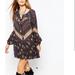 Free People Dresses | Free People From The Heart Print Dress Size Small | Color: Gray/Purple | Size: S