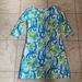 Lilly Pulitzer Dresses | Lilly Pulitzer Quarter Sleeve Dress | Color: Blue/Green | Size: Xs