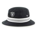 Men's '47 Black Las Vegas Raiders Striped Bucket Hat