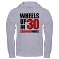 CafePress Wheels Up in 30 Pullover Hoodie, Hooded Sweatshirt Heather Grey