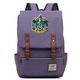 Harry Potter Backpack for Girl Boys Light Book Bag 7~15 Grade Student Pack Slytherin Purple