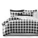 The Tailor's Bed Buffalo Creek Plaid Standard Cotton Coverlet/Bedspread Set Polyester/Polyfill/Cotton in Black | Wayfair BUF2-BAN-WHI-CVT-FD-3PC