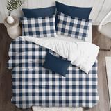 The Tailor's Bed Buffalo Creek Plaid Standard Cotton Coverlet/Bedspread Set Polyester/Polyfill/Cotton in White | Wayfair BUF2-BAN-IND-CVT-SK-3PC