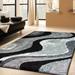 Black 96 x 1 in Area Rug - Orren Ellis Karlik Abstract Shag Gray/Indoor/Outdoor Area Rug Polyester | 96 W x 1 D in | Wayfair