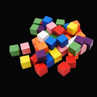 Cubes en bois colorés de 10mm 10...