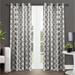 ATI Home Modo Metallic Geometric Grommet Top Curtain Panel Pair