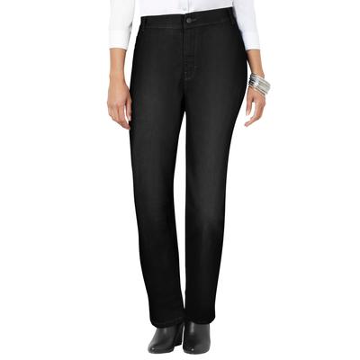 Plus Size Women's Right Fit Moderately Curvy Jean by Catherines in Black (Size 24 W)