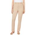 Plus Size Women's Stretch Cotton Chino Straight Leg Pant by Jessica London in New Khaki (Size 12 W)