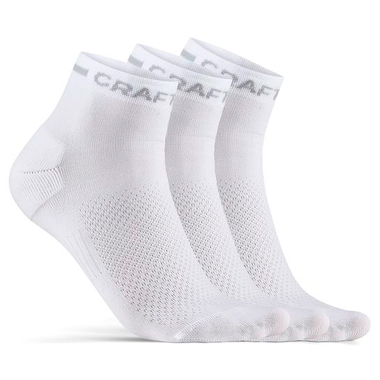 Craft - Core Dry Mid Sock 3-Pack - Radsocken 46-48 | EU 46-48 weiß/grau