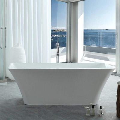 Randolph Morris Lily 55 Inch Acrylic Double Ended Freestanding Tub RMJ5-W