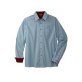 Men's Big & Tall The No-Tuck Casual Shirt by KingSize in Grey Diamond (Size XL)