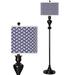 Color Weave Giclee Glow Black Bronze Floor Lamp