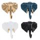 Kepfire Elephant Head Modern Wall Decoration Resin Animal Creative Hook Home Cloakroom Bedroom Jewelry Display Key Scarf Bag Coat Holder Rack (White, Gold, Blue, Black)