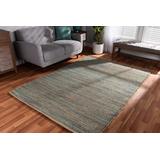 Baxton Studio Michigan Modern and Contemporary Blue Handwoven Hemp Blend Area Rug - Wholesale Interiors Michigan-Aqua-Rug