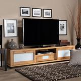 Baxton Studio Gerhardine Modern and Contemporary Oak Brown Finished Wood 1-Drawer TV Stand - Wholesale Interiors TV834128-Wotan Oak