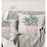 East Urban Home Rectangle, Cactus & Succulent House Plants II - Farmhouse Printed Throw Pillow /Polyfill blend | 12 H x 20 W x 5 D in | Wayfair