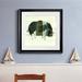 August Grove® Woodgrain Pig - Picture Frame Painting Print on Paper in Green | 17.5 H x 17.5 W x 1.5 D in | Wayfair