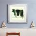 August Grove® Woodgrain Cow - Picture Frame Painting Print on Paper in Green | 22.5 H x 22.5 W x 1.5 D in | Wayfair