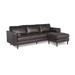 Brown Sectional - Lark Manor™ Allayah 101" W Genuine Leather Reversible Sofa & Chaise Genuine Leather | 36 H x 101 W x 63.5 D in | Wayfair