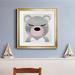 Redwood Rover Bear - Picture Frame Painting Canvas in Gray/Green/Pink | 17.5 H x 17.5 W x 1.5 D in | Wayfair 31B1042D489A46378B285F5905DD37B8