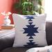 SAFAVIEH Nichole Tribal Navy/ Beige 20-inch Decorative Throw Pillow