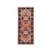 Shahbanu Rugs Brick Red Hand Knotted Soft Wool Heriz Revival with Double Large Medallion Design Oriental Runner Rug (2'6" x 6')