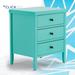 ClickDecor Finley Solid Wood 3 Drawer Nightstand