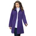 Plus Size Women's Plush Fleece Jacket by Roaman's in Midnight Violet (Size 4X) Soft Coat