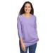 Plus Size Women's Perfect Three-Quarter Sleeve V-Neck Tee by Woman Within in Soft Iris (Size 4X) Shirt